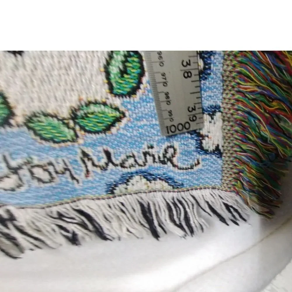 Vintage God Bless Prayer Joy Marie Baby Tapestry Throw‎ Blanket 45